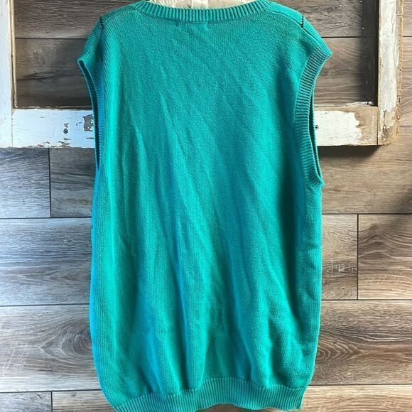 Private Club Collection Men’s Sleeveless Pullover Argyle Sweater Vintage Size XL - Picture 4 of 5